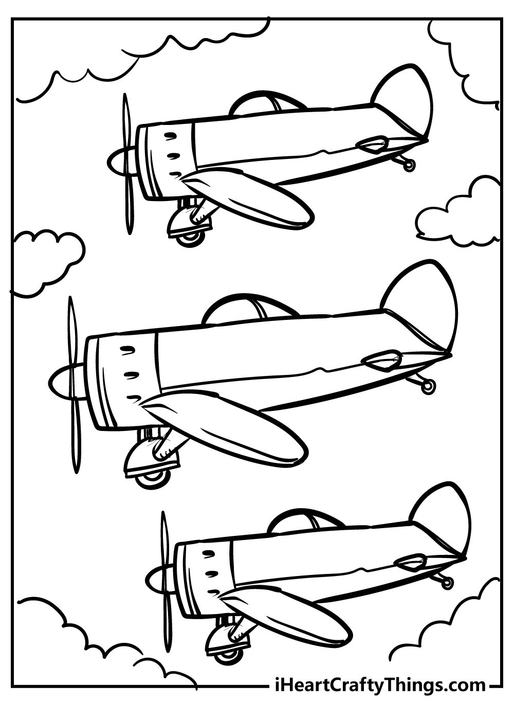 Airplane coloring pages free printables