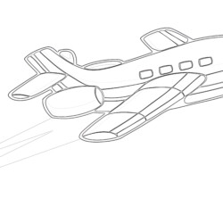 Printable airplane coloring page