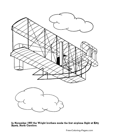 Airplane coloring pages