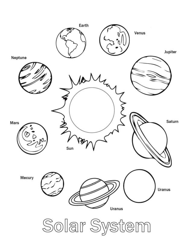 Free printable solar system coloring pages