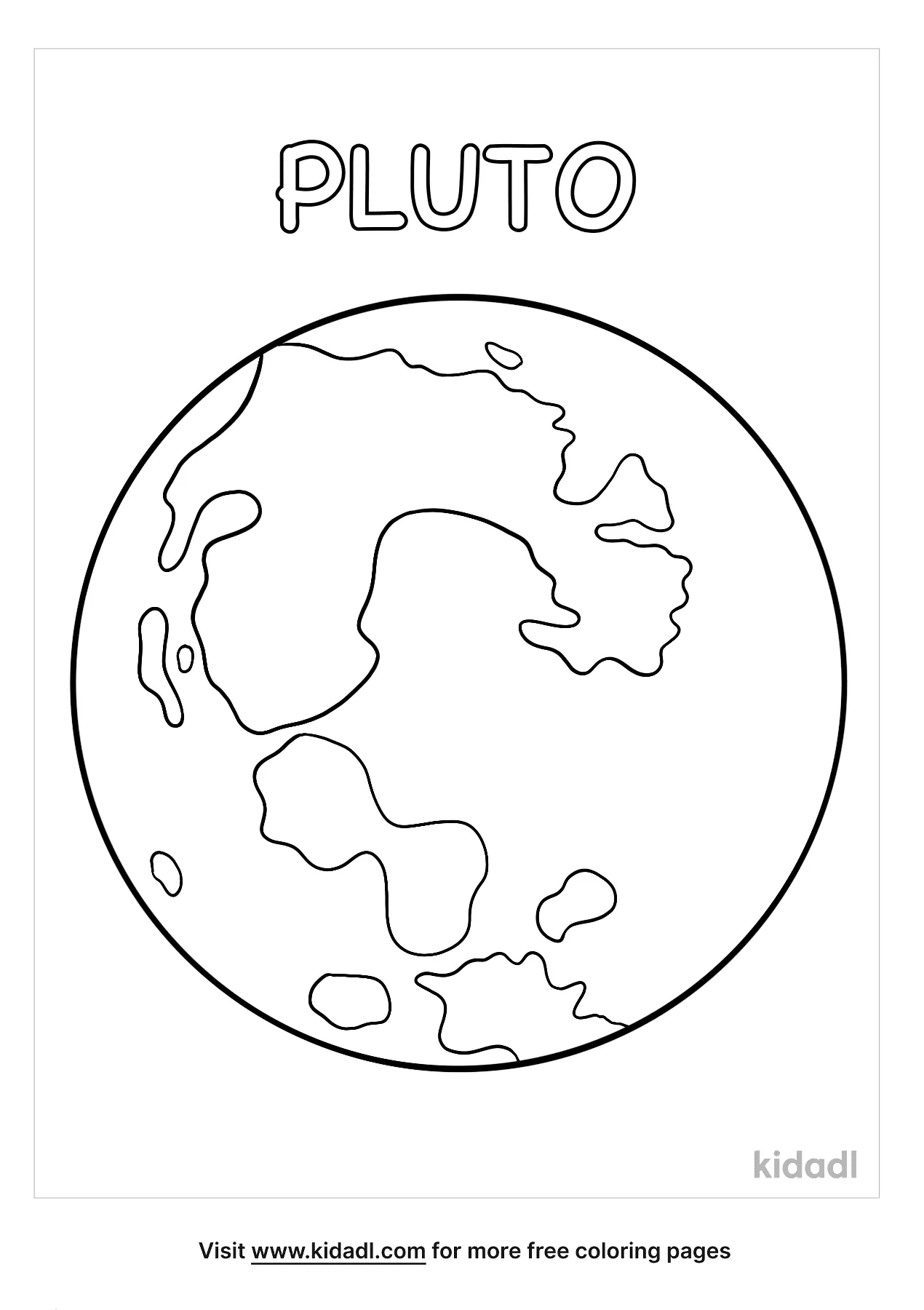 Free pluto planet coloring page coloring page printables