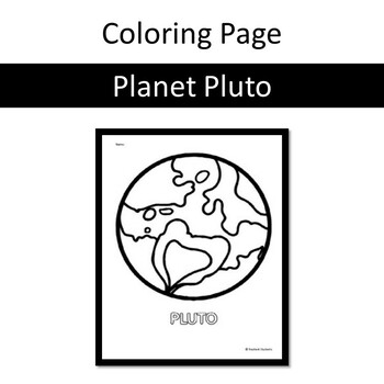 Planet pluto coloring page by resilient students tpt