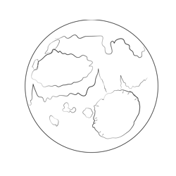 Pluto coloring page for kids