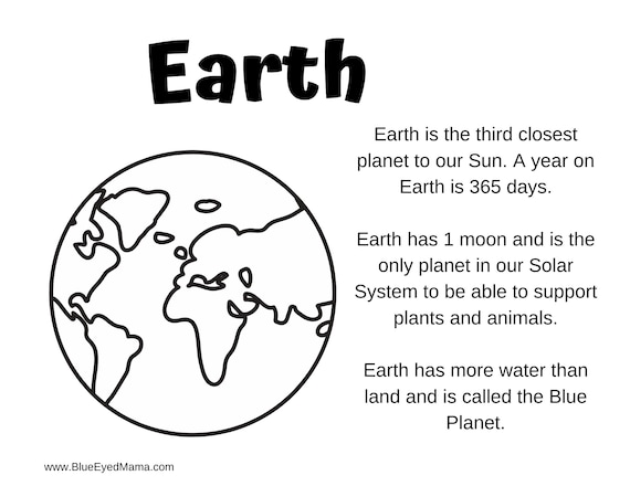 Planet coloring pages and fact sheets pluto included solar system printables