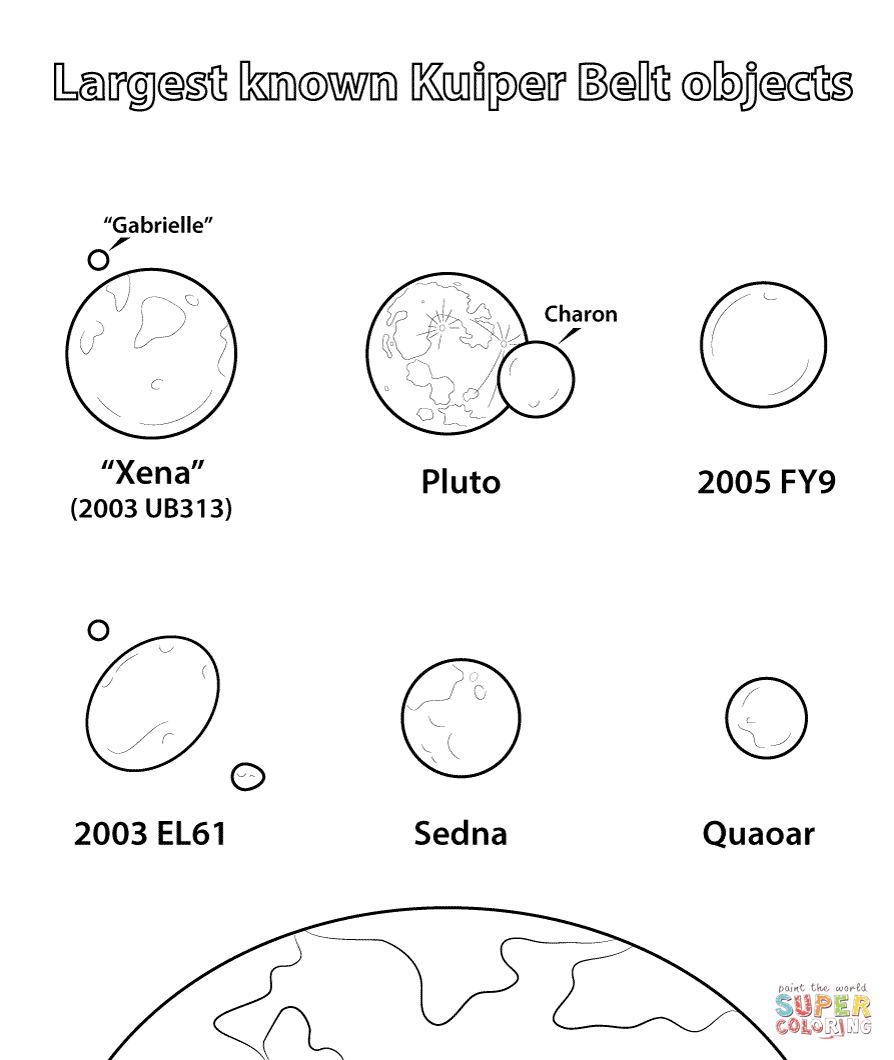 Dwarf planets coloring page free printable coloring pages