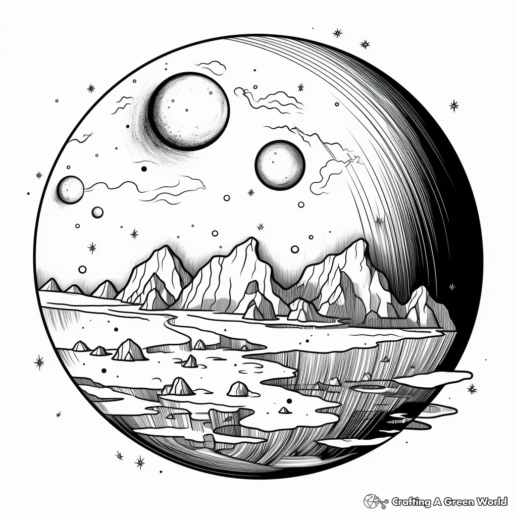 Dwarf planets coloring pages