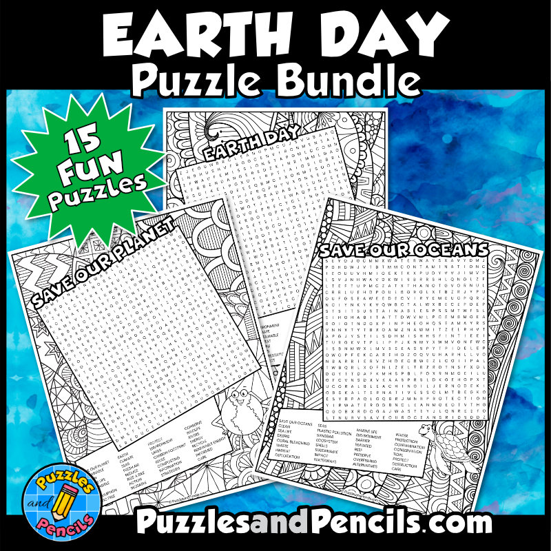 Earth day word search puzzle activity page bundle wordsearch puzzles made by teachers