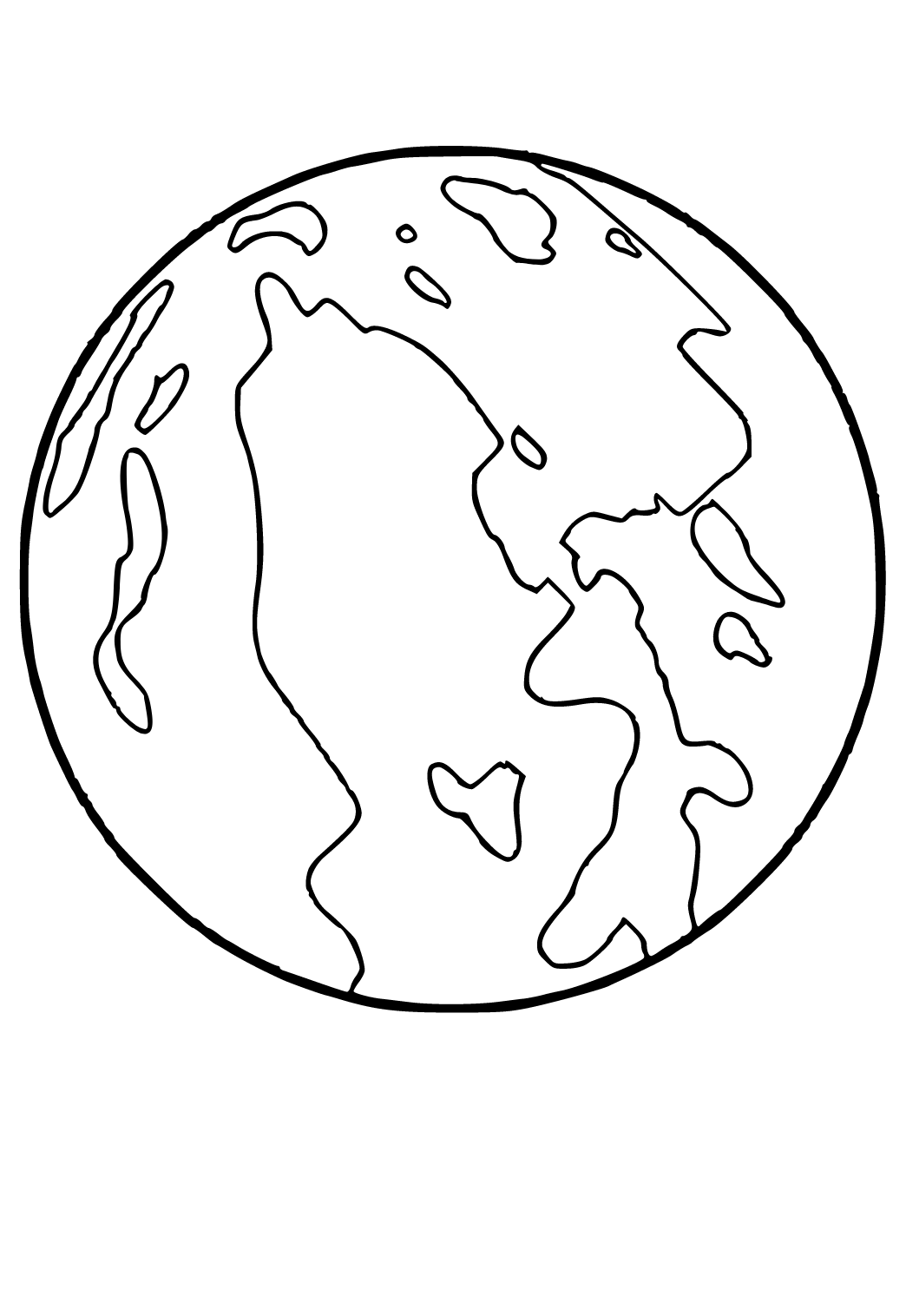 Dibujo e imagen planeta tierra para colorear y imprimir gratis para adultos y niãos