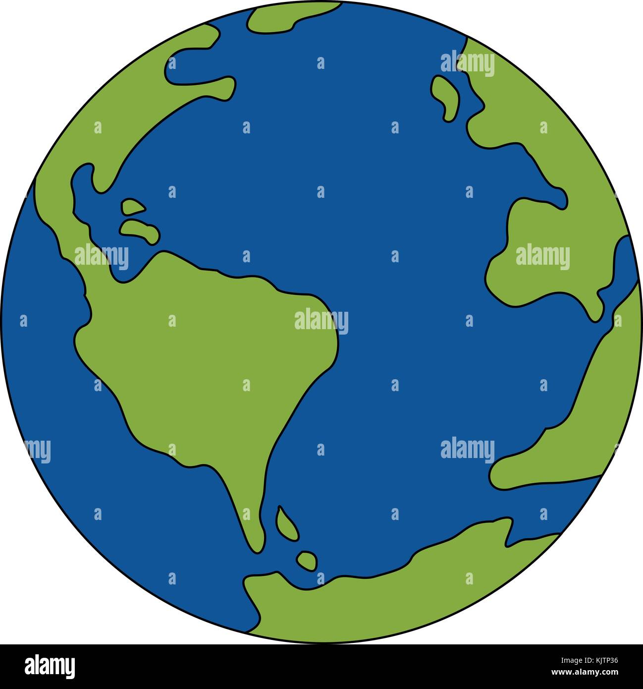 Planet earth colored the coloring vector stock vector image art