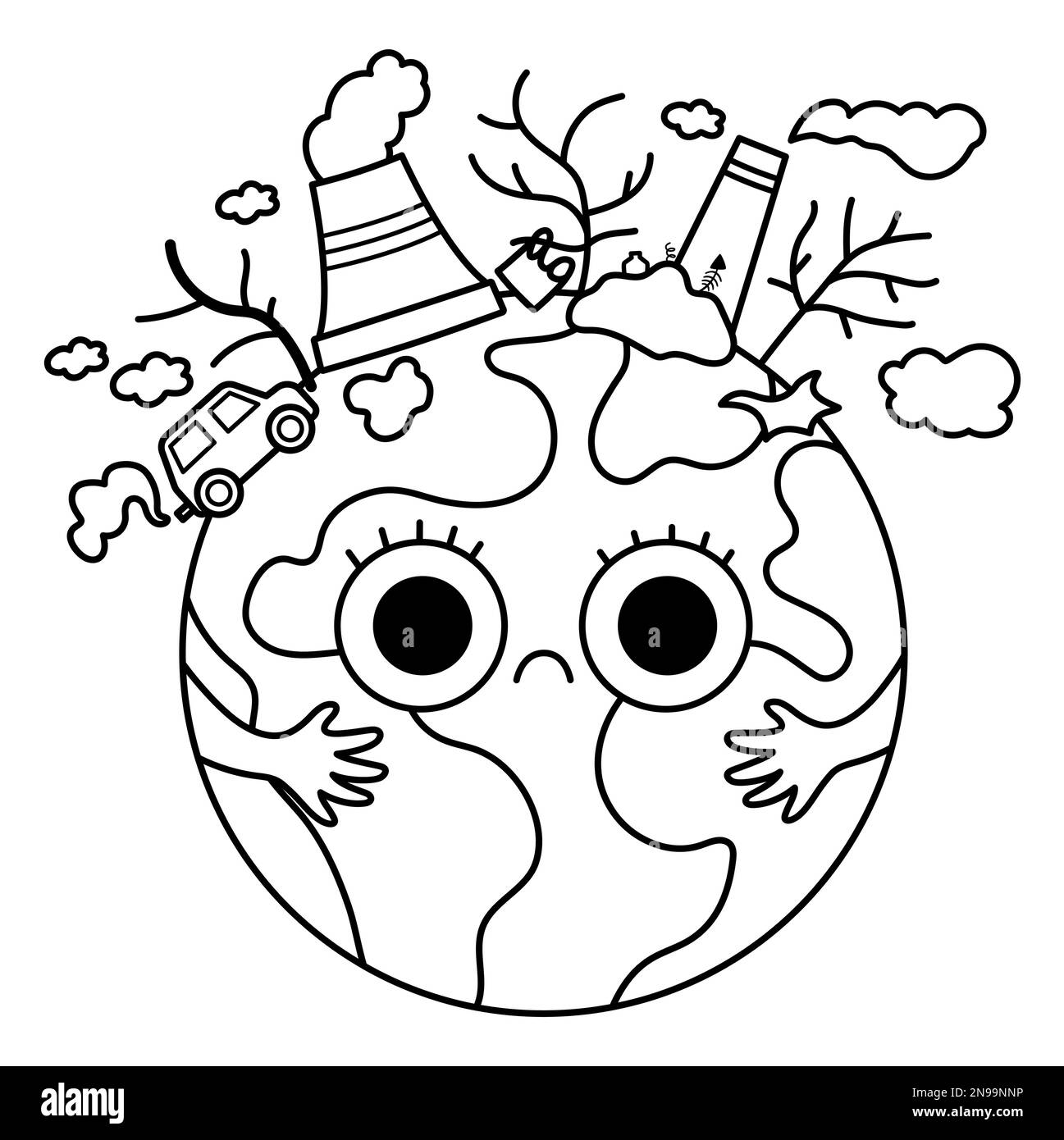 Earth day black and white stock photos images