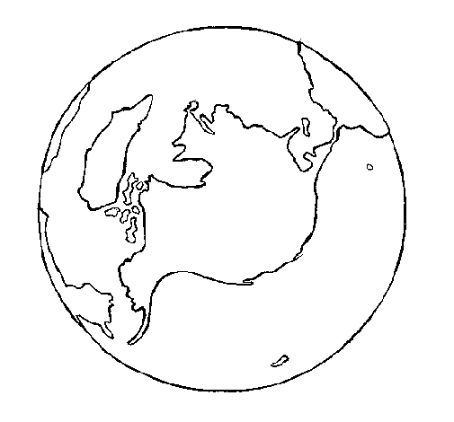 Planet earth coloring page