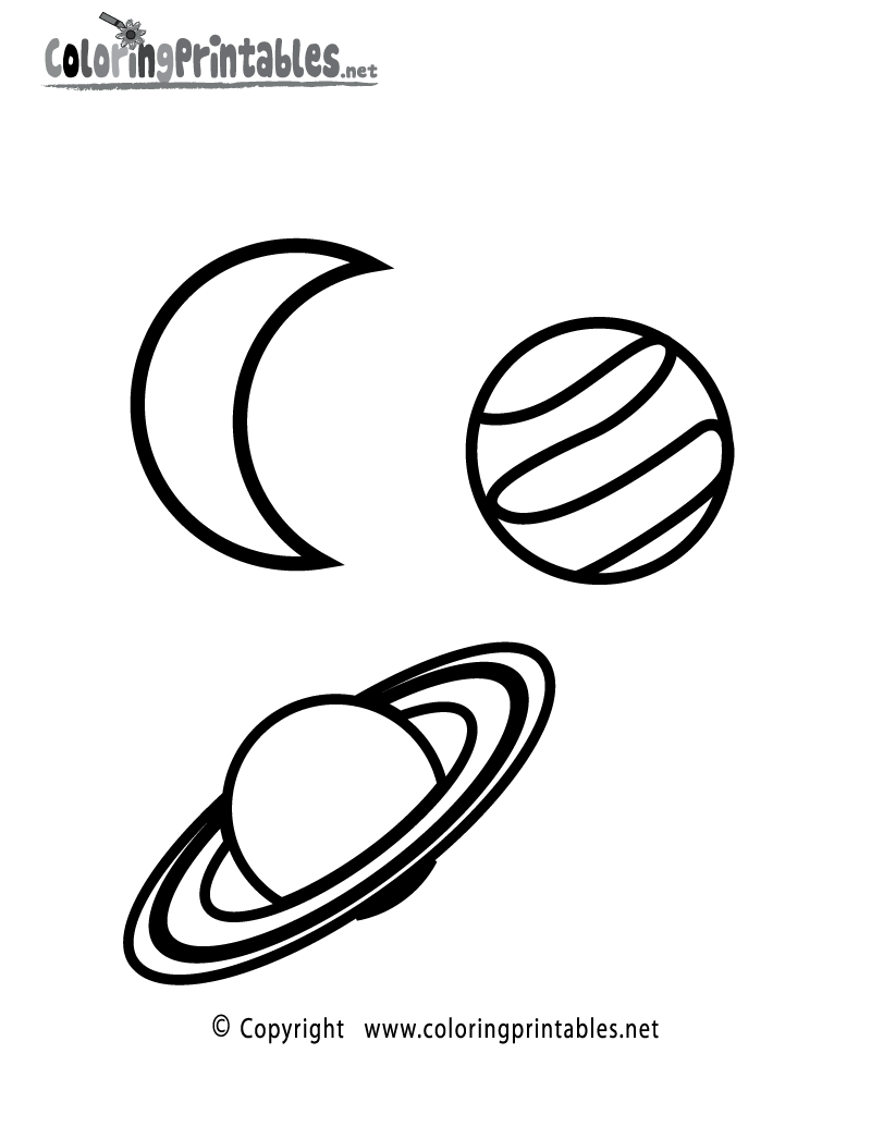 Space plas coloring page