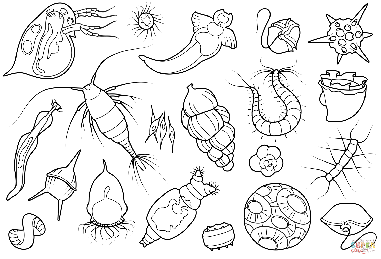 Plankton coloring page free printable coloring pages