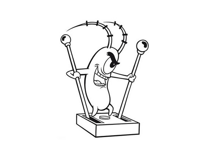 Spongebob plankton coloring pages