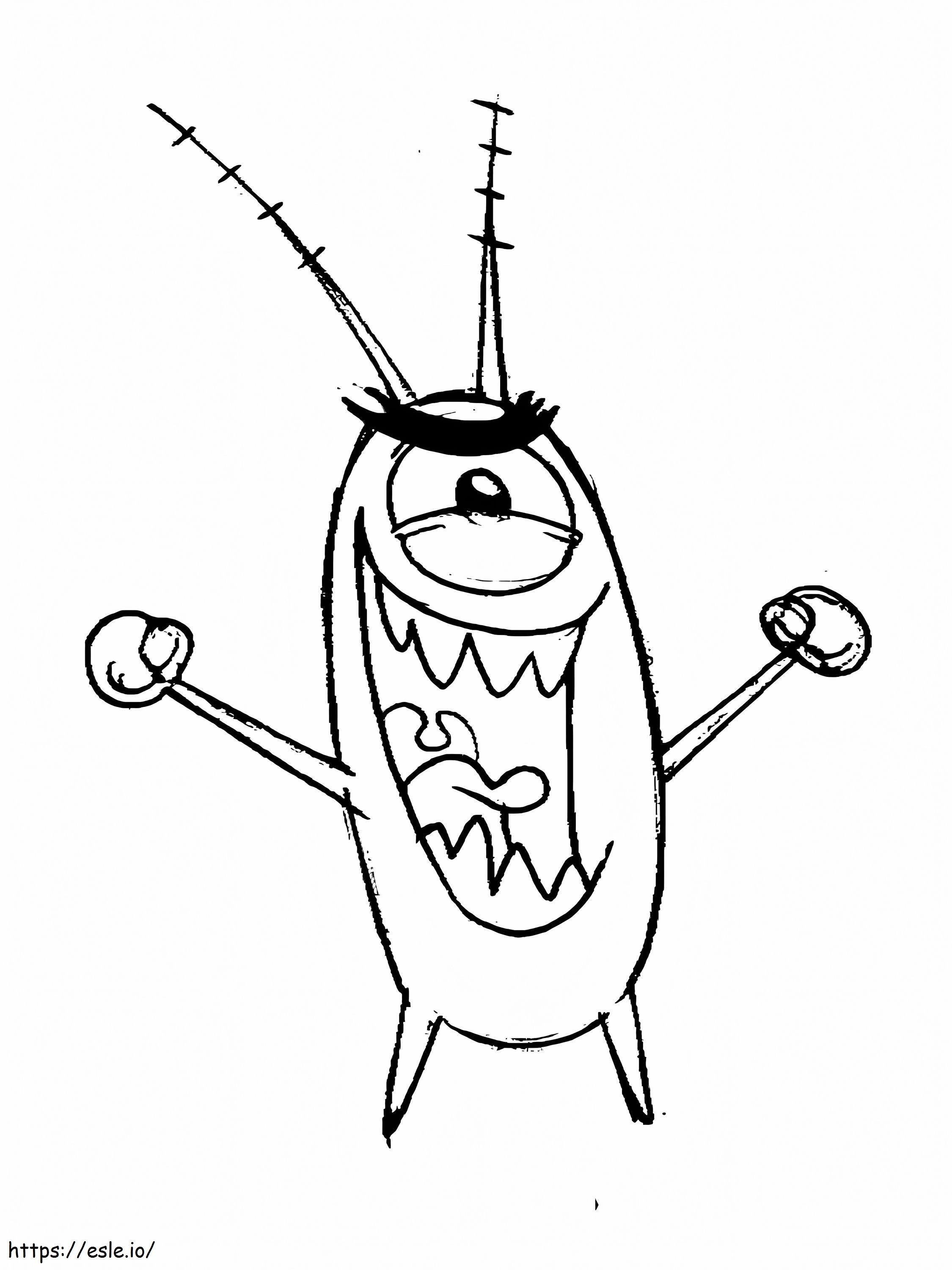 Evil plankton coloring page