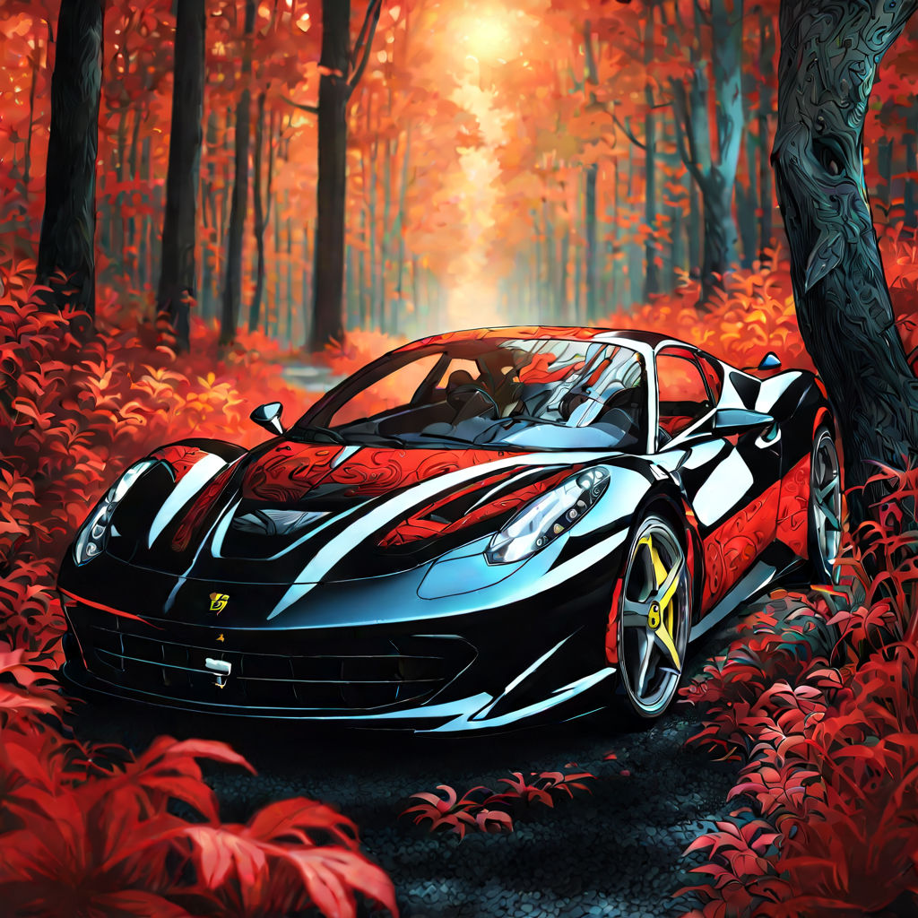 Sport car ferrari coloring page very nice