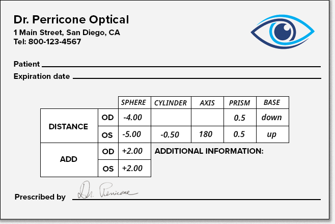 How to read your eyeglasses prescription