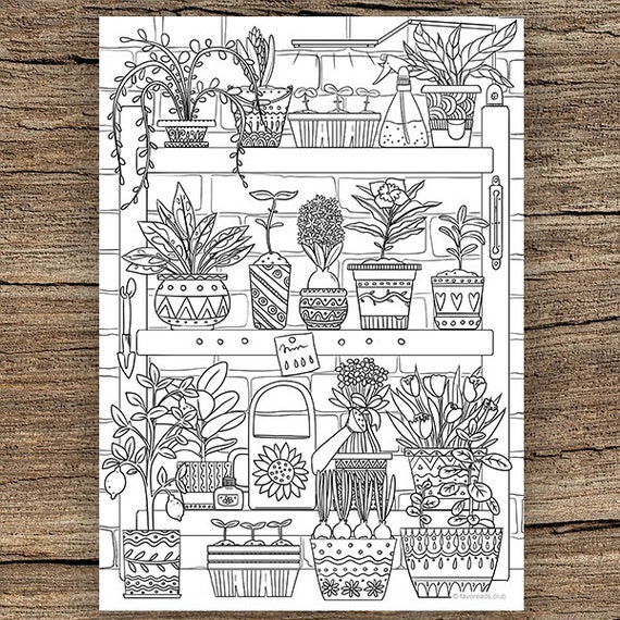 Plants printable adult coloring page from favoreads coloring book pages for adults and kids coloring sheets coloring designs