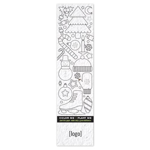 Seed paper coloring bookmark usa