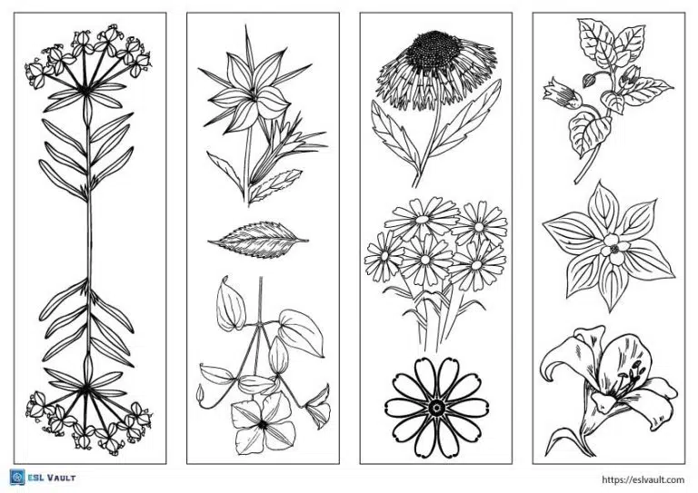 Free printable bookmarks to color