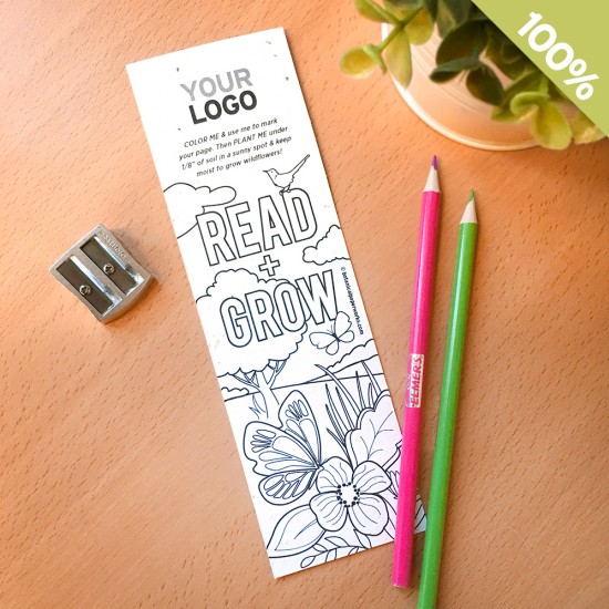 Color me plantable bookmark