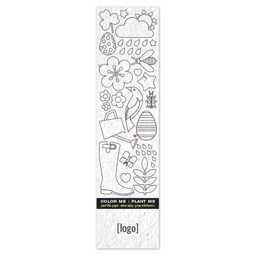 Seed paper coloring bookmark usa