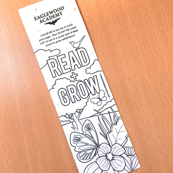 Color me plantable bookmark