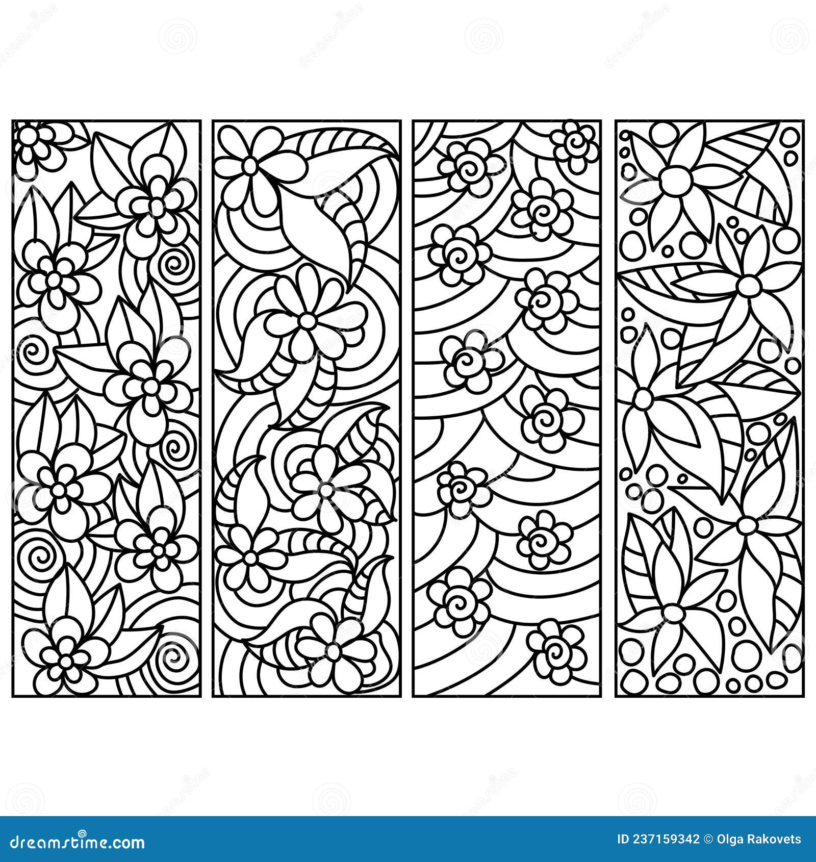 Adult coloring bookmark stock illustrations â adult coloring bookmark stock illustrations vectors clipart