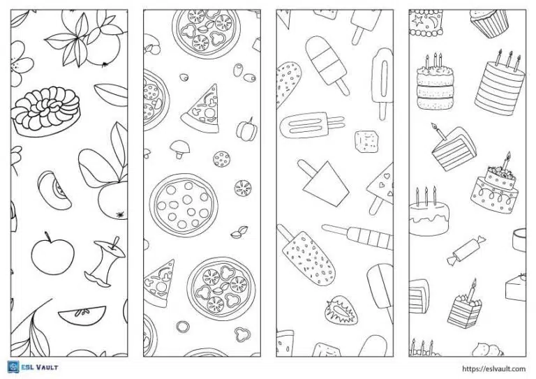 Free printable bookmarks to color