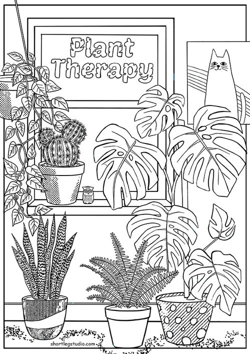 Meditative coloring sheets â short leg studio