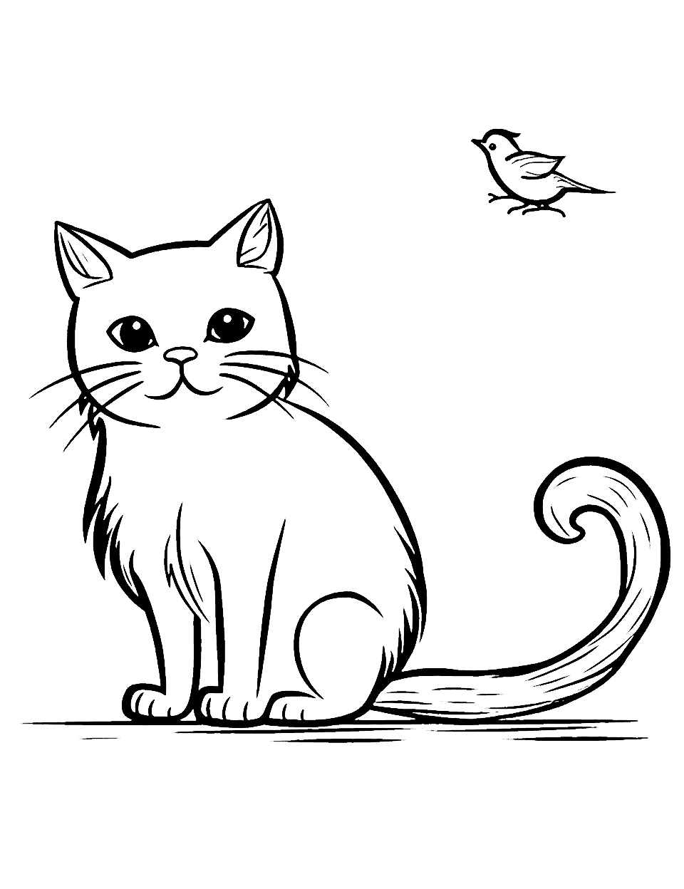 Cat coloring pages free printable sheets