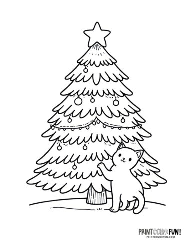 Christmas tree coloring pages clipart the ultimate free printable collection at