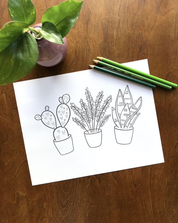 Fun plant coloring page printable coloring sheets happy