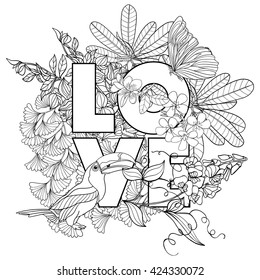 Tropical plants coloring pages images stock photos d objects vectors