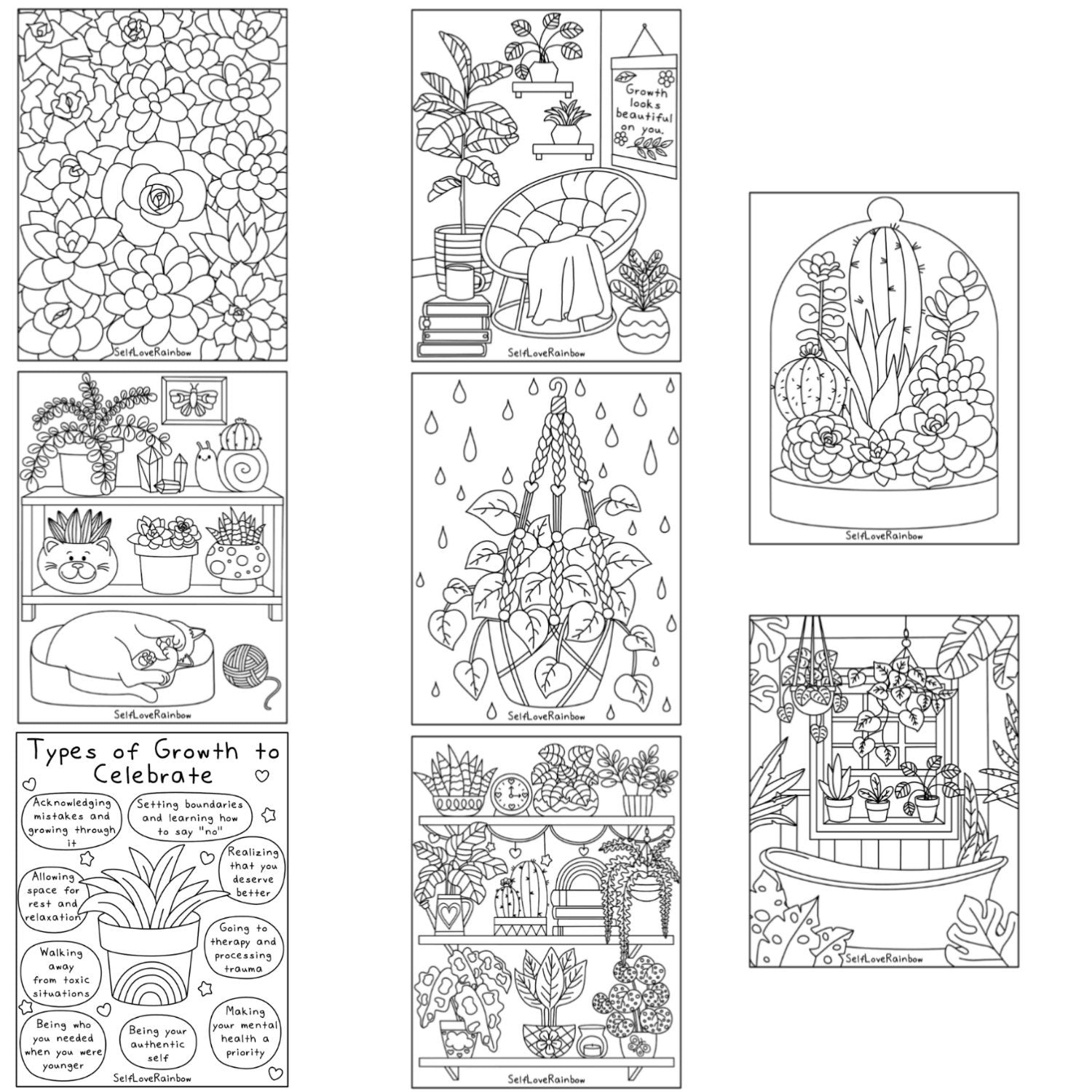 House plant coloring pages â