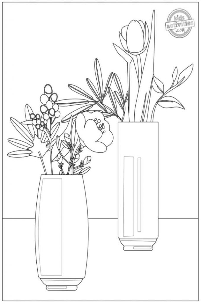 Printable flower coloring pages for adults kids activities blog