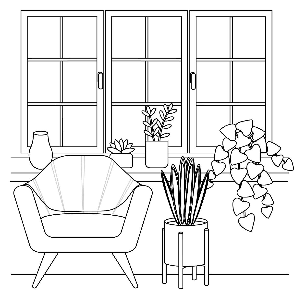 Houseplants coloring pages free printable coloring pages of plants for plant lovers printables mom