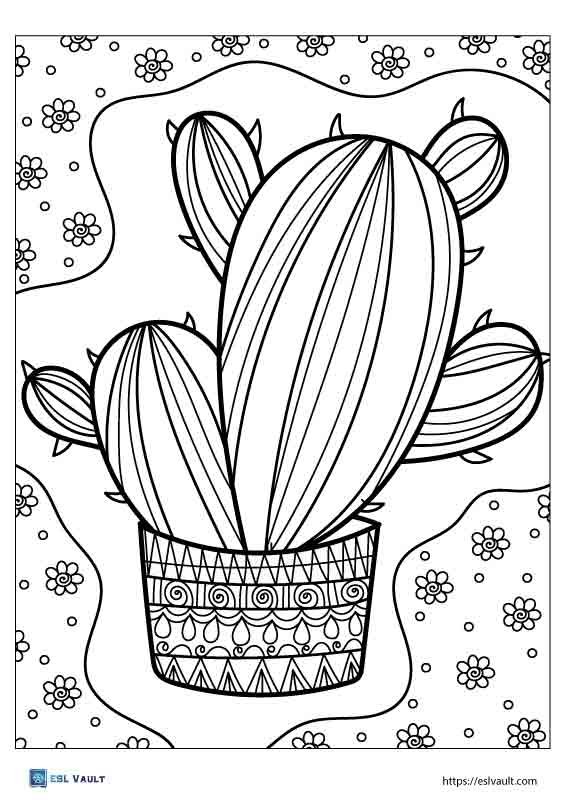 Free printable plant coloring pages