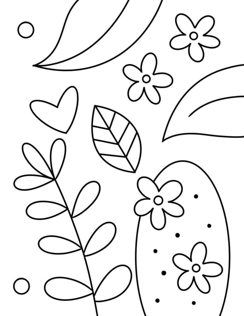 Free plant coloring pages â the hollydog blog