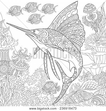 Coloring page adult vector photo free trial bigstock