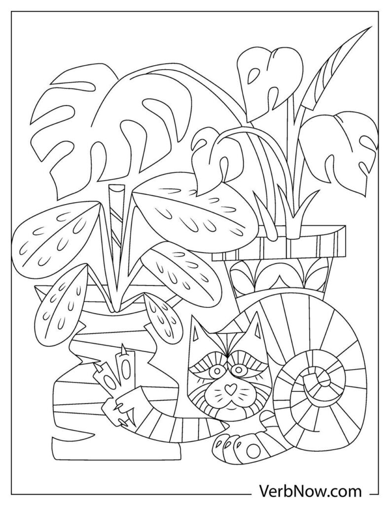 Free plant coloring pages book for download printable pdf