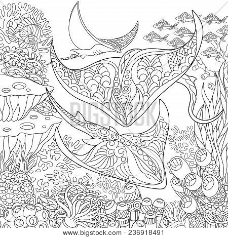 Coloring page adult vector photo free trial bigstock