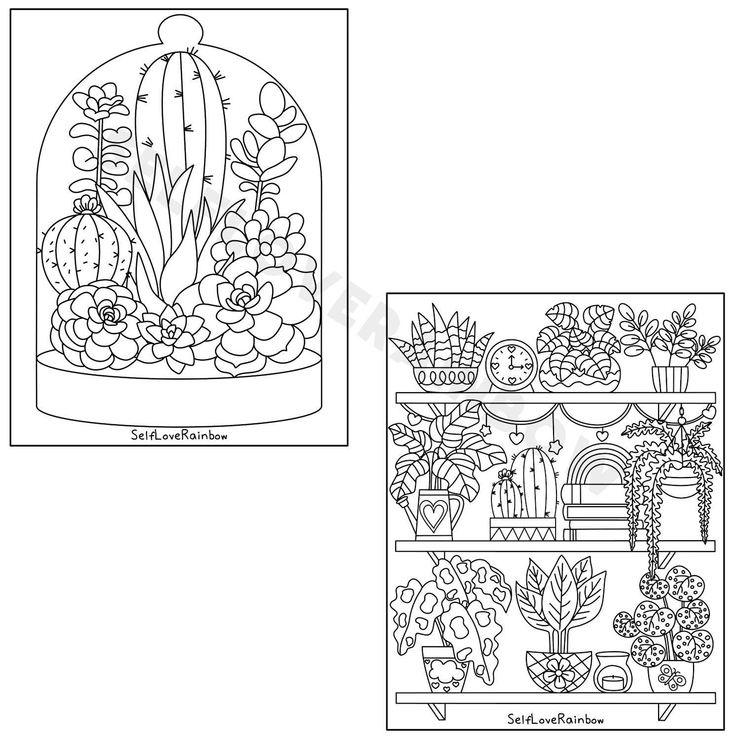 House plant coloring pages â