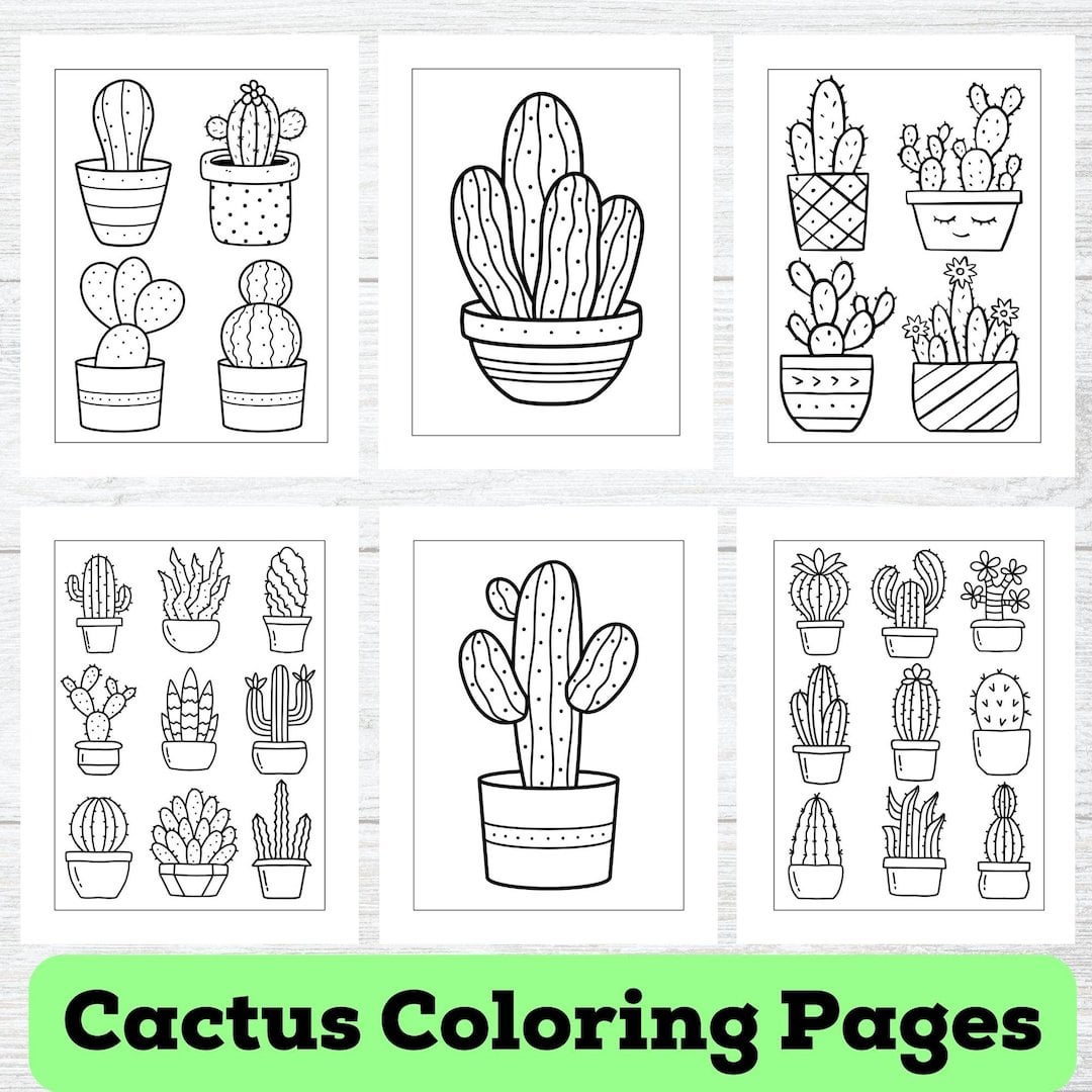 Diverse plant coloring pages for kids and adults printable