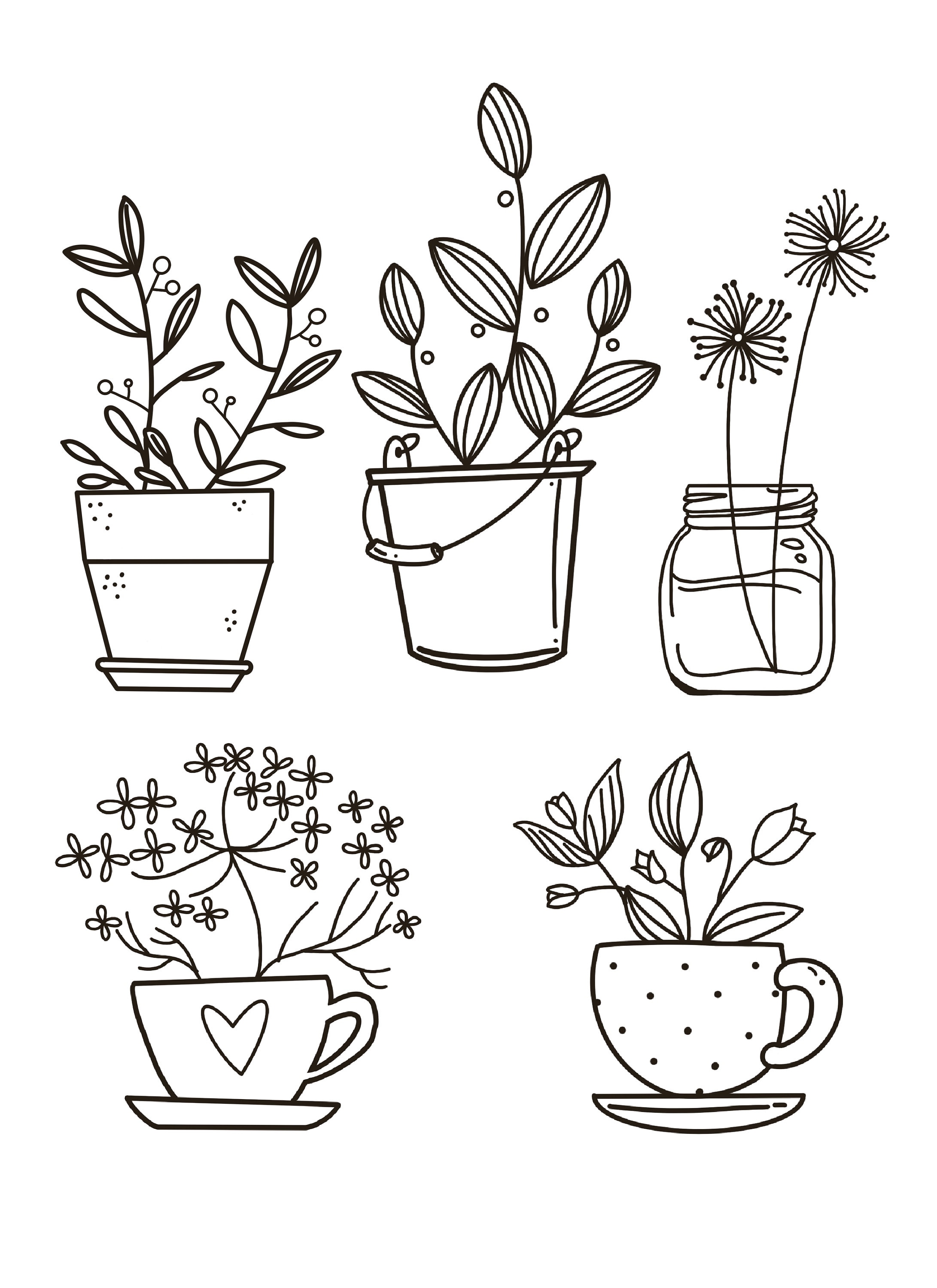 Plant coloring pages coloring page downloadable coloring page