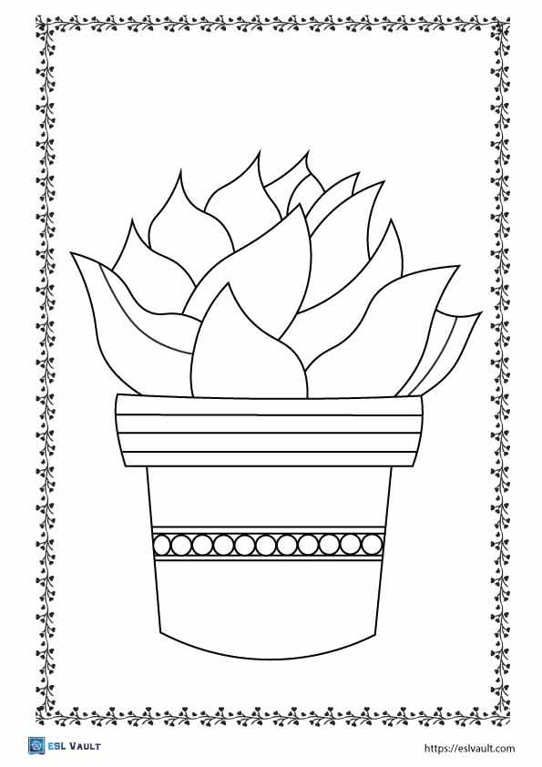 Free printable plant coloring pages