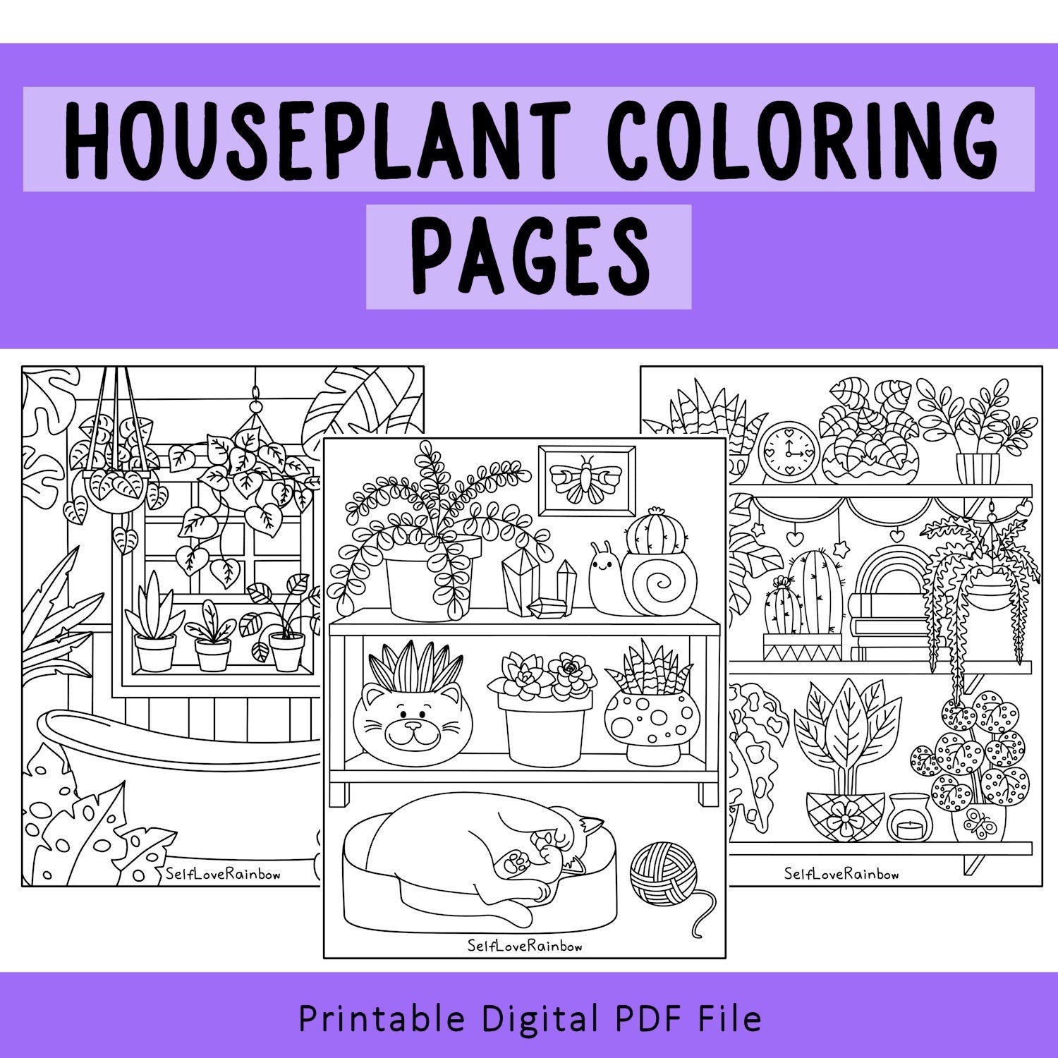 House plant coloring pages â