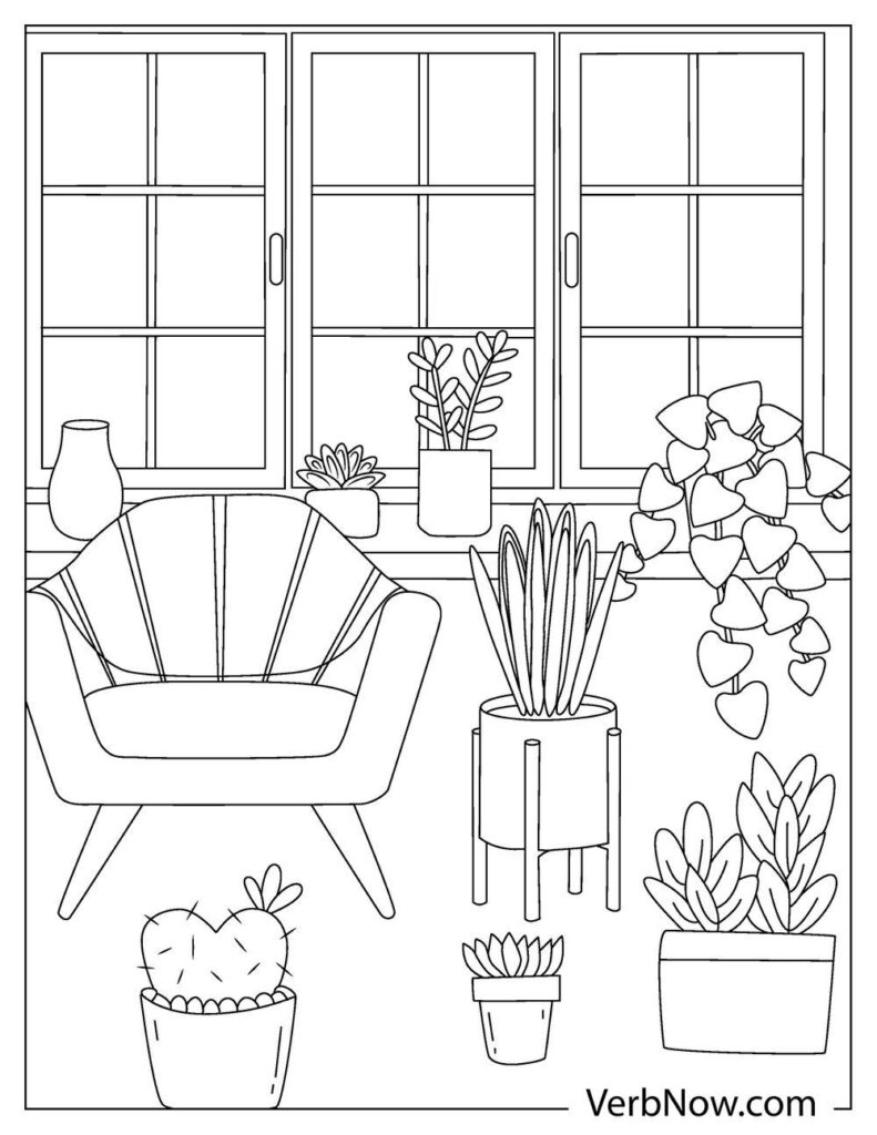 Free plant coloring pages book for download printable pdf