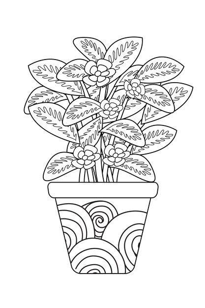 Page plants coloring page vectors illustrations for free download