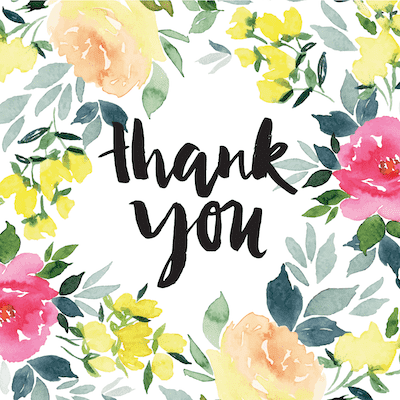 Free printable thank you cards